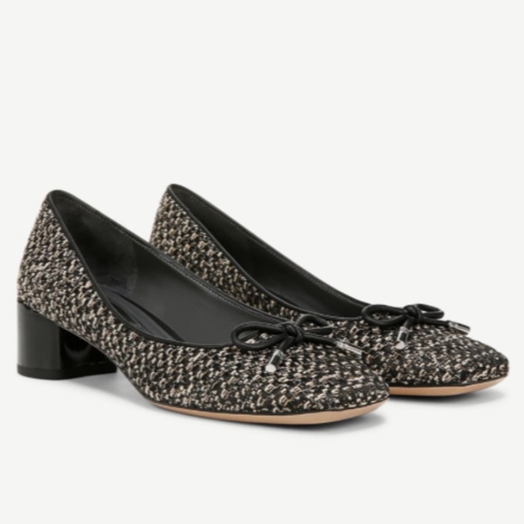 Franco Sarto Natalia Pump In Black Tweed Fabric (WIDE) - Picture 1 of 8